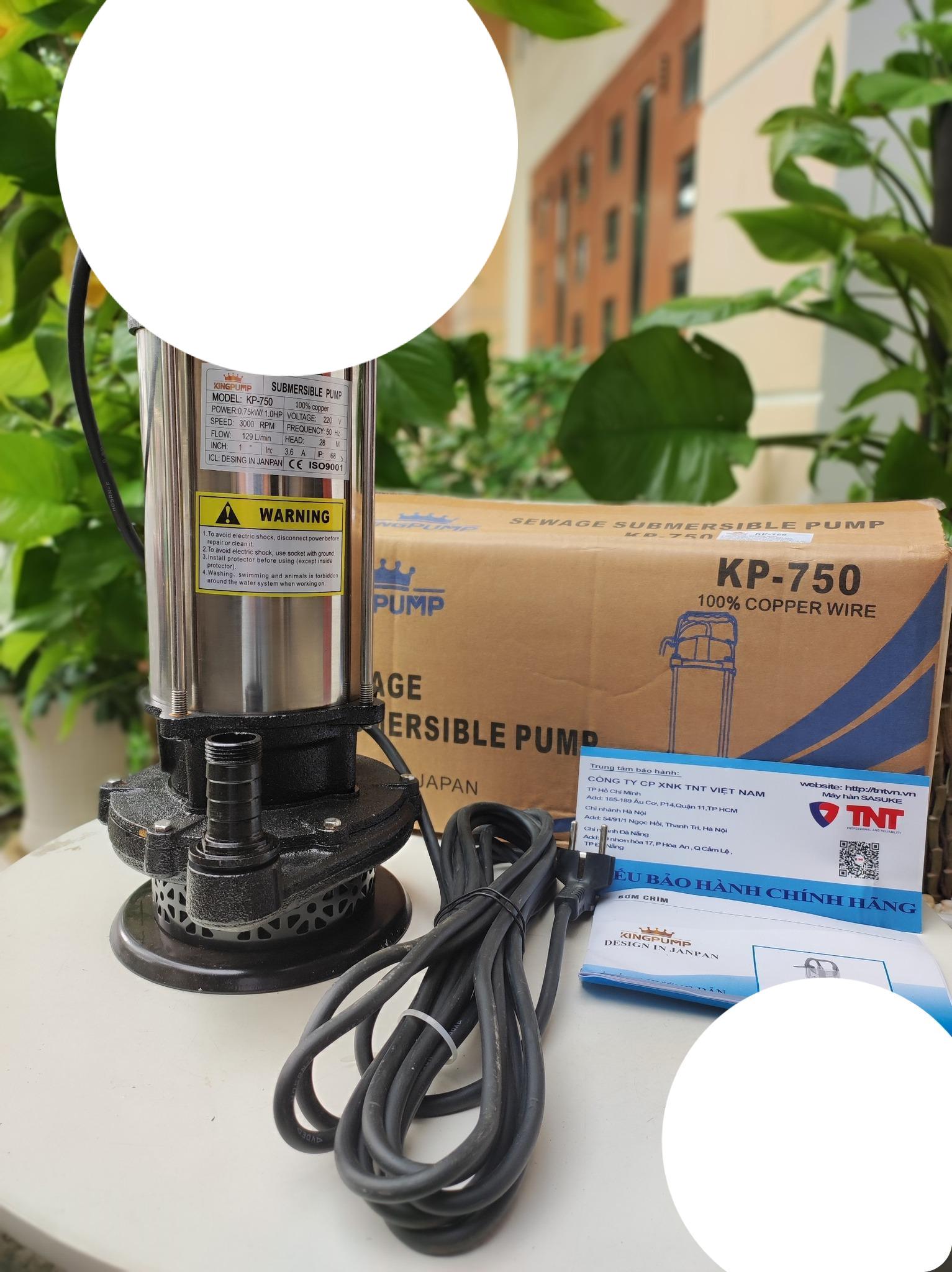 MÁY BƠM CHÌM (NƯỚC SẠCH) 750W KINGPUMP KP-750 - HÀNG CHÍNH HÃNG