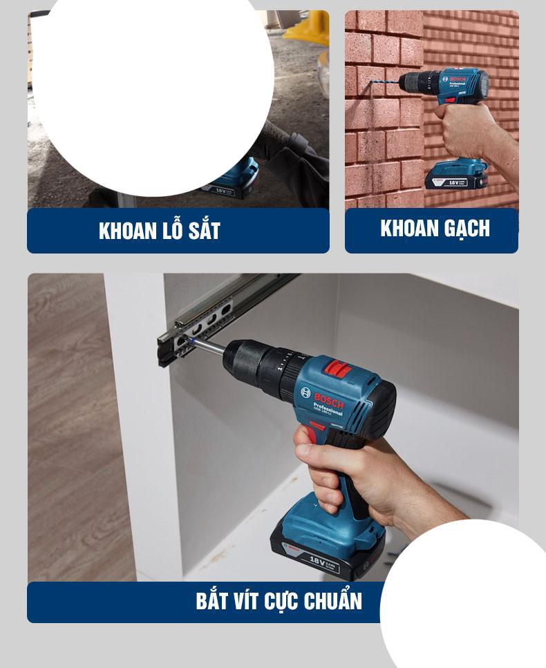 Máy khoan động lực dùng pin Bosch GSB 185-LI 18V
