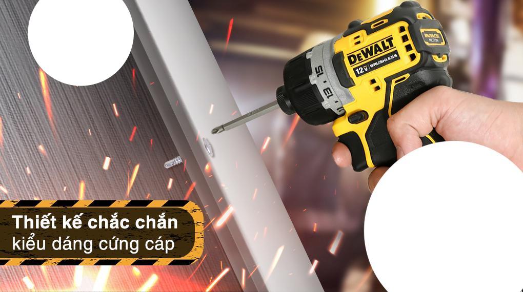 Máy khoan vặn vít pin Dewalt DCF601D2-KR 12V (2 pin 2 Ah, 1 sạc) - Thiết kế