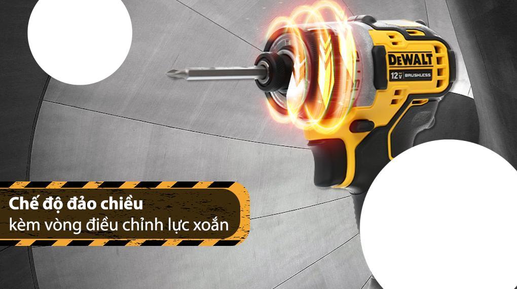 Máy khoan vặn vít pin Dewalt DCF601D2-KR 12V (2 pin 2 Ah, 1 sạc) - Tiện ích
