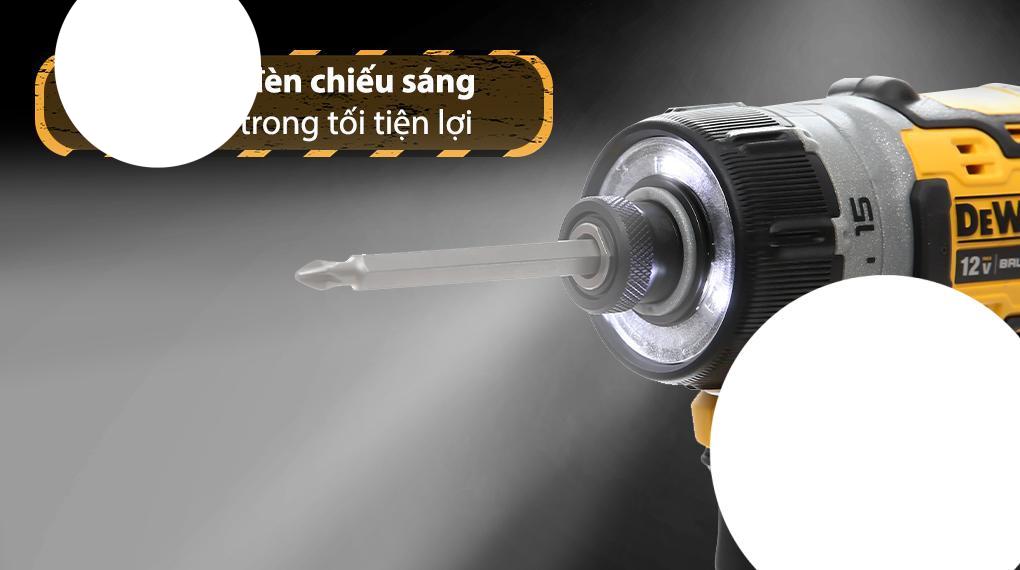 Máy khoan vặn vít pin Dewalt DCF601D2-KR 12V (2 pin 2 Ah, 1 sạc) - Đèn