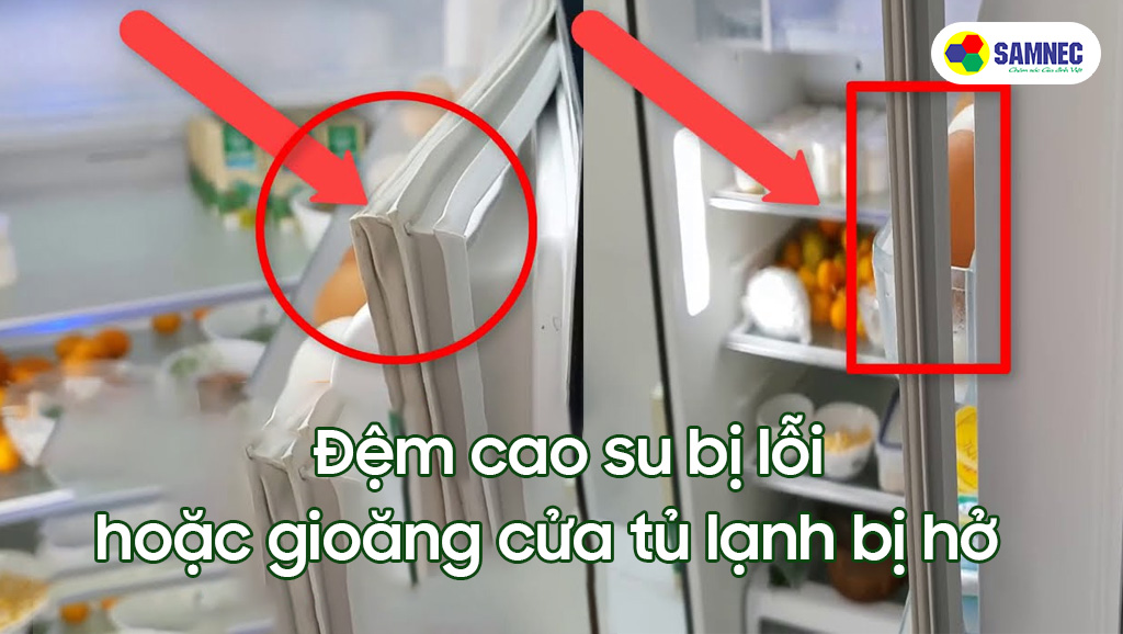 Lỗ thông gió trong tủ lạnh Samsung bị thực phẩm che lấp