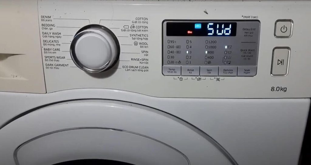 Máy giặt Samsung báo lỗi SUD