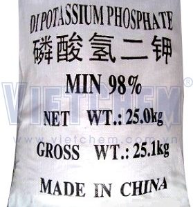 Potassium hydrophosphate K2HPO4 98%, Trung Quốc, 25kg/bao
