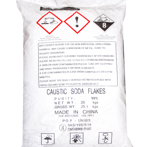 Sodium hydroxide 99% NaOH, Trung Quốc, 25kg/bao