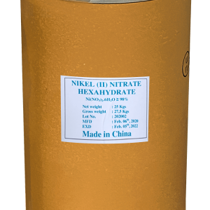 Nickel nitrate 99% Ni(NO3)2.6H2O, Trung Quốc, 25kg/thùng