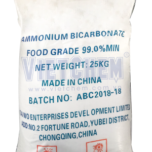 Ammonium bicarbonate, NH4HCO3 Food grade 99% Trung Quốc, 25kg/bao